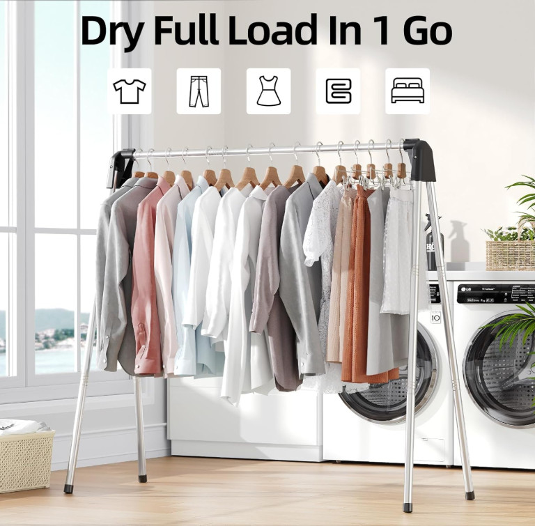 Tendedero Plegable Acero Inox Ropa Portátil Interior Exterior Viaje, Nuevo