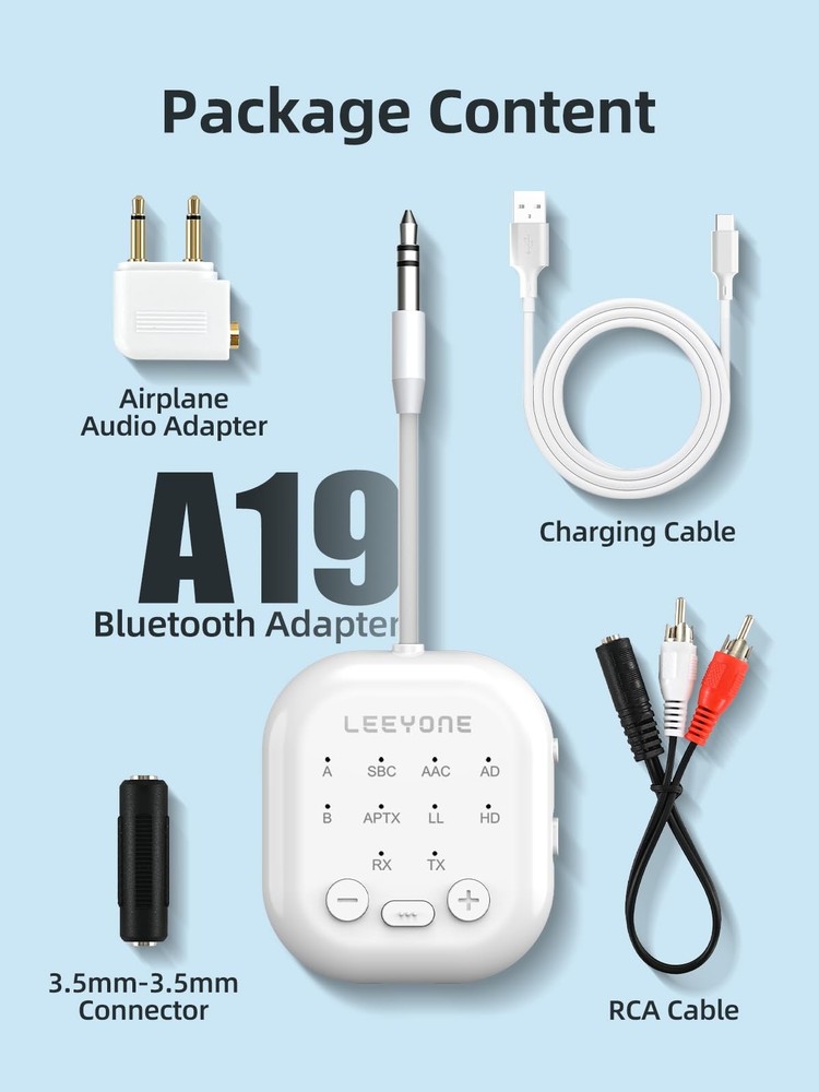 Upgraded Bluetooth 5.4 Transmitter Receiver, 2-in-1 Wireless Transmitter for ...