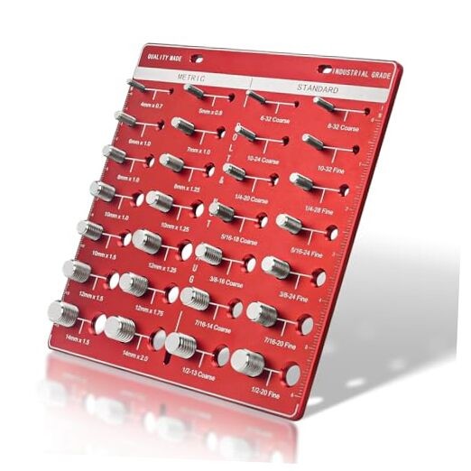 Thread Checker, 28 Nut and Bolt Thread Checker, Bolt and Nut Identifier Square