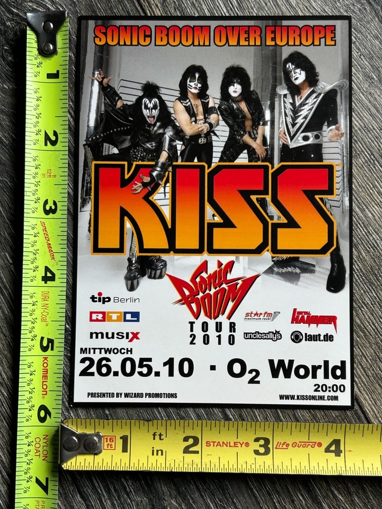 KISS Handbill Concert Ad Flyer Sonic Boom Over Europe Tour May 26 Vintage Kiss