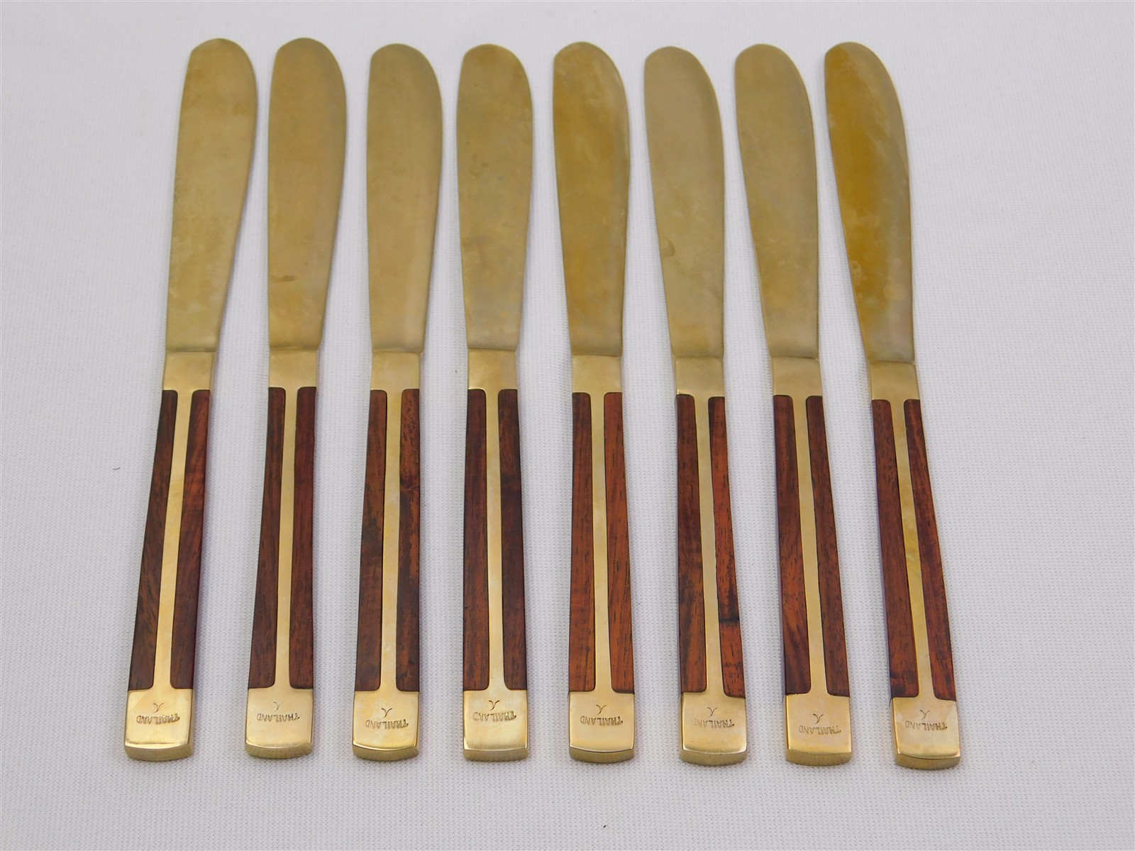 91Pcs JEAN-CLAUDE Bronze & Rosewood Flatware Set MCM Service for 8 + Service Pcs