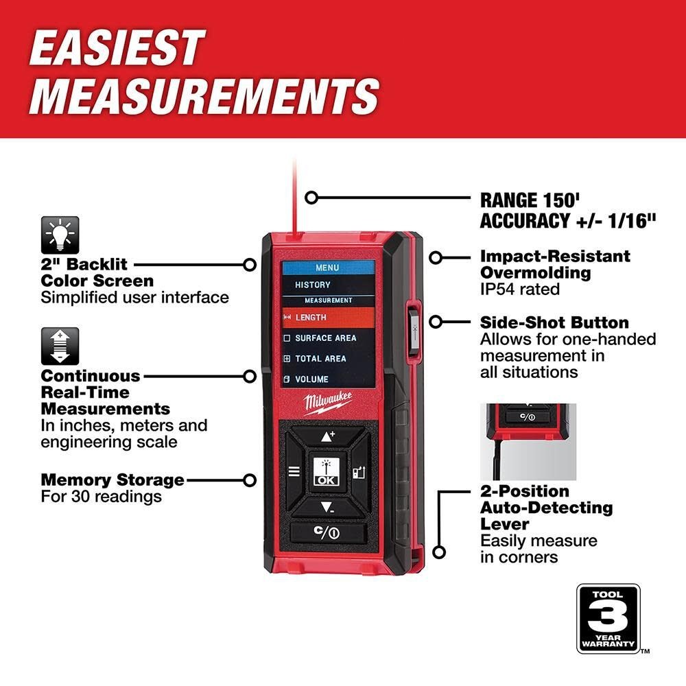 Milwaukee 150 Ft. Laser Distance Meter
