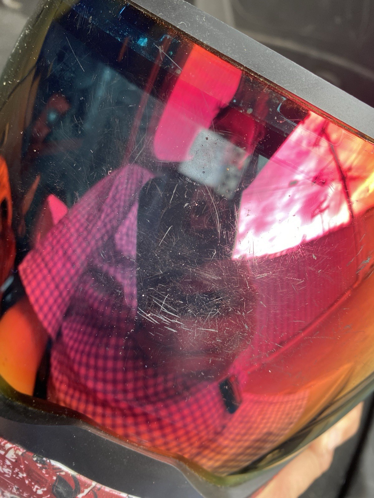 Empire EVS Paintball Mask - Gold & red lens