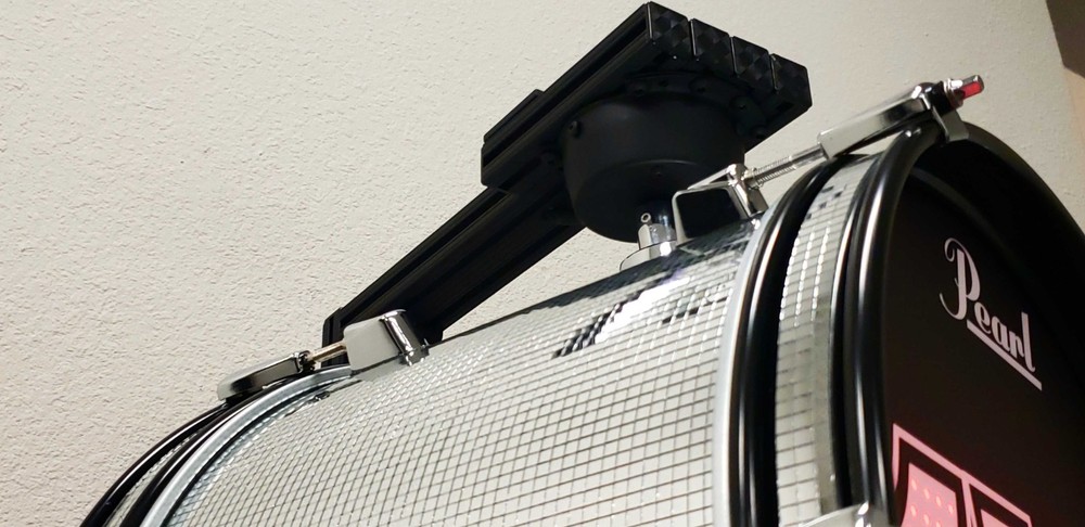 KISS Rotating Drum Display, Double Sided, Internal LED Lighting + Remote Control