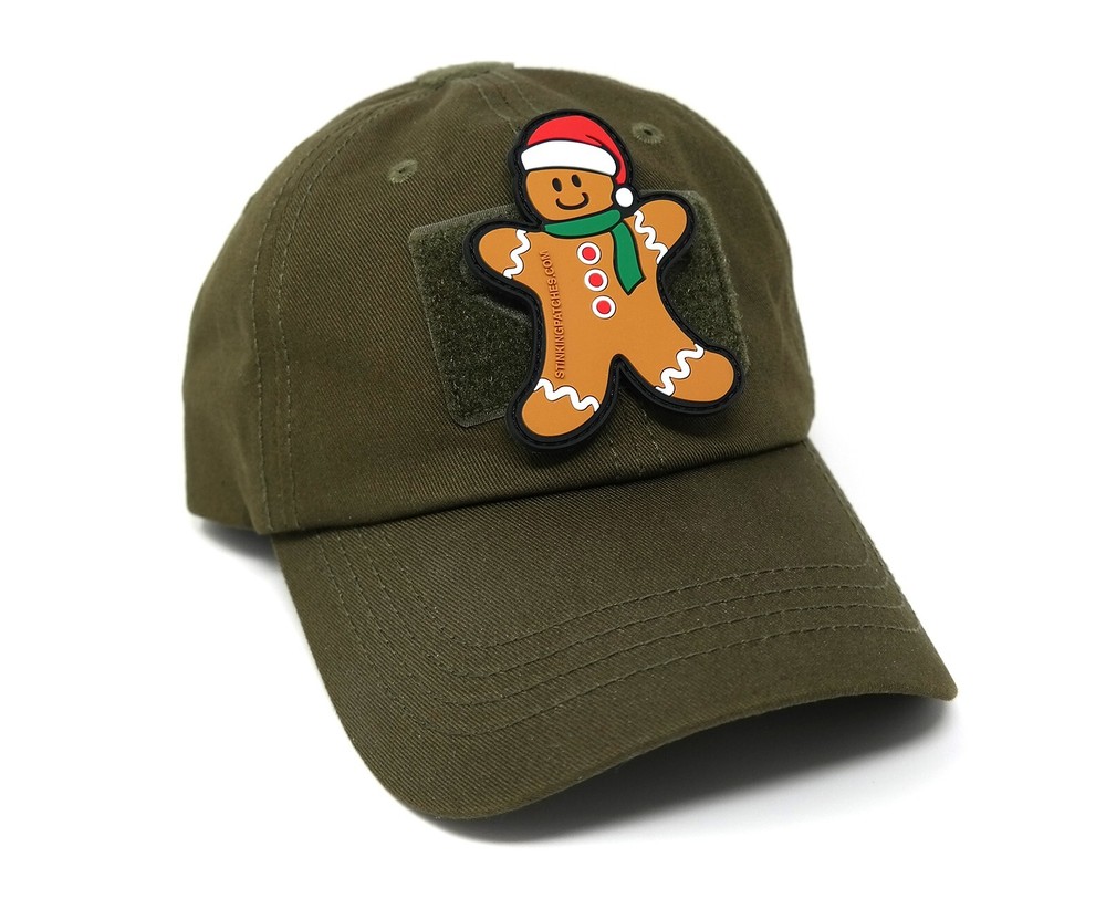 Gingerbread Man Hook and Loop PVC Rubber Patch | Christmas Tactical Patch