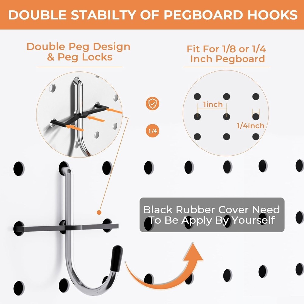Versatile 278pcs Pegboard Storage Hooks & Bins for Effortless Tool Organization
