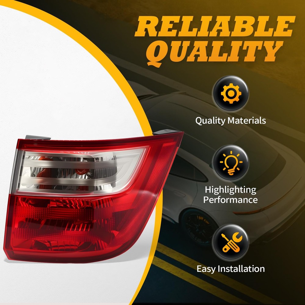 Tail Light Assembly Compatible with Odyssey 2011-2013 Right 33500TK8A01