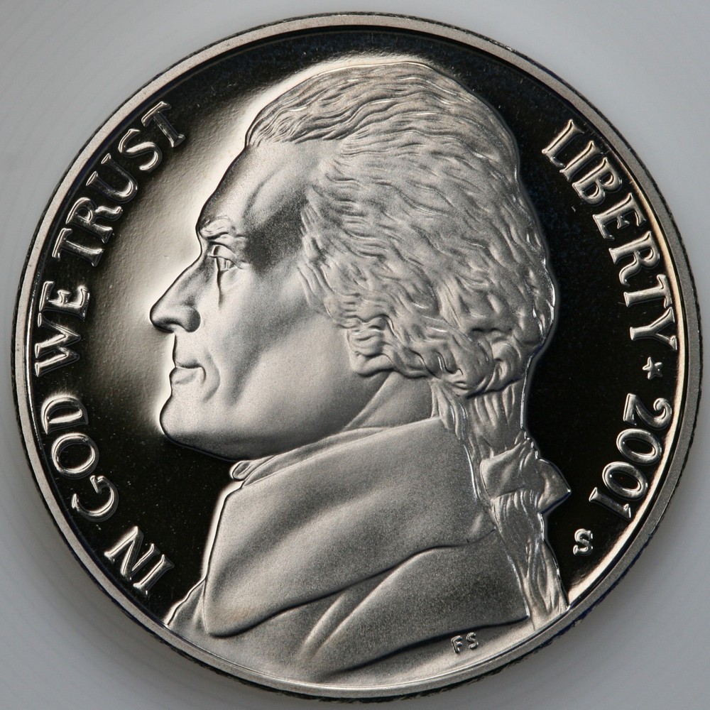 2001 S Gem DCam Proof Jefferson Nickel