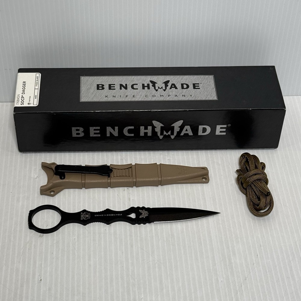 Benchmade 176BKSN SOCP Dagger 440C Fixed Blade Black Class