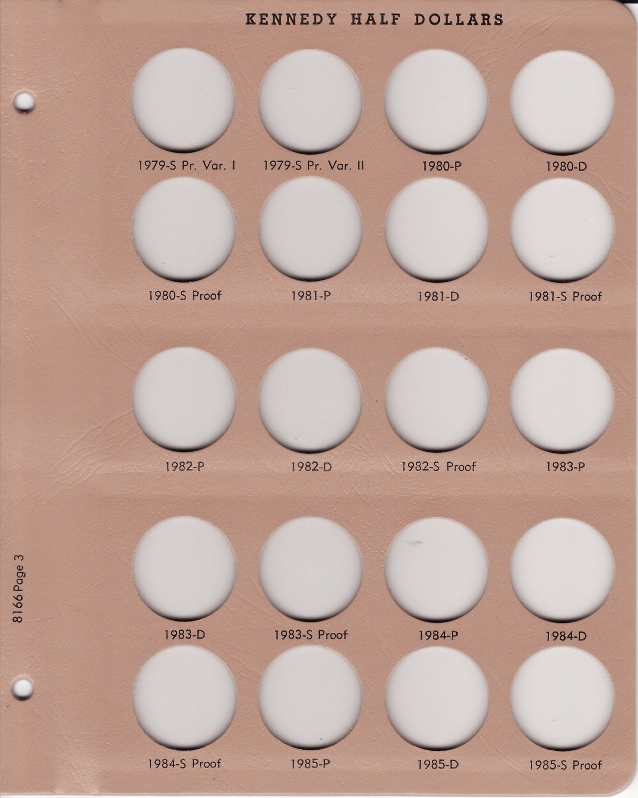 Dansco Album For US Kennedy Half Dollar Coin + Proofs 1964-2011 Model 8166 New