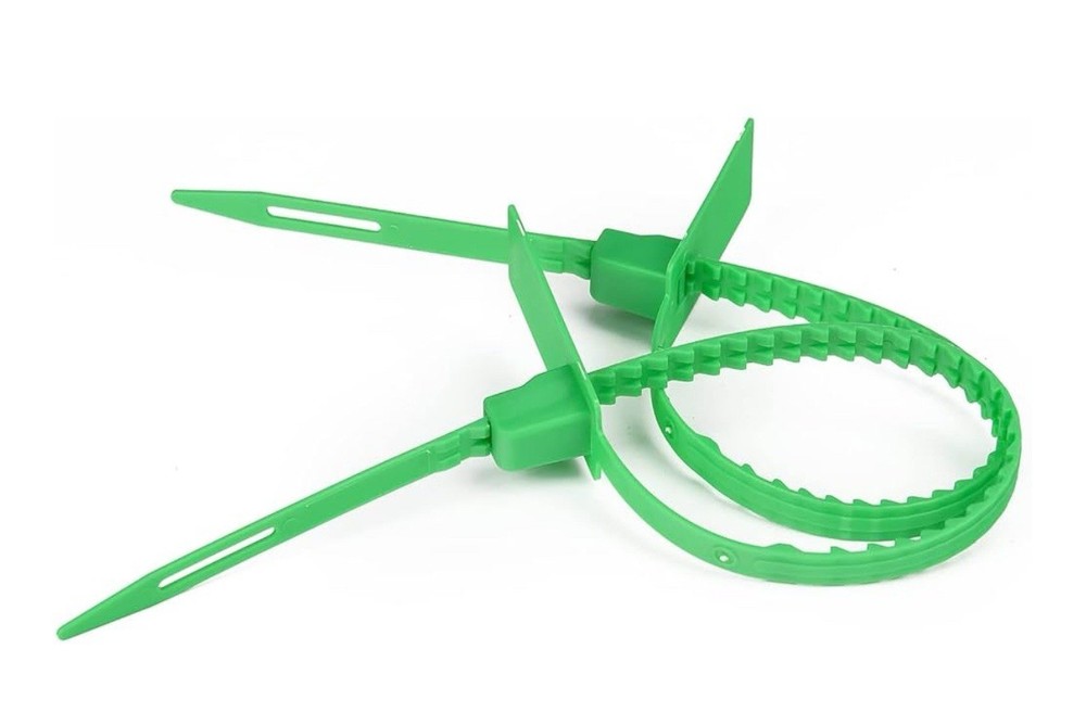 1000 Pcs Green Plastic Security Tamper Seals Self Locking Numbered Pull Tight