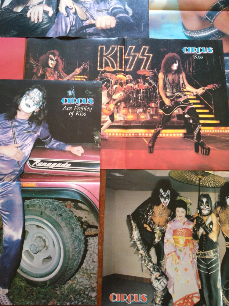 KISS Vintage CIRCUS Magazine centerfolds. 9 total. Excellent!