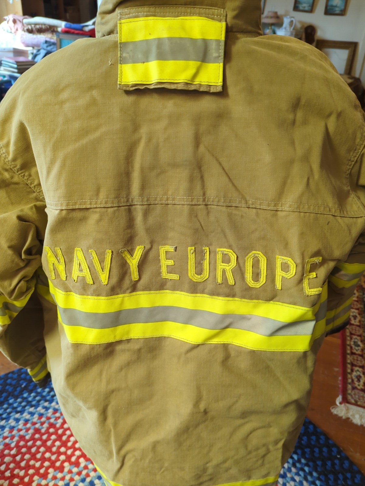 Retired Firefighter Turnout JACKET FIRE COAT USED Size 46X32X36 Navy Europe