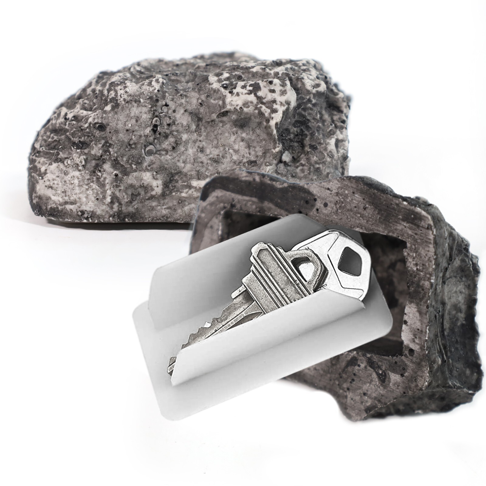 Hide-a-Key Realistic Looking Rock Safe Holder Outdoor Stone Look Spare Hider
