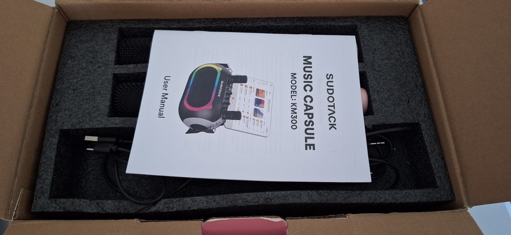 Sudotack KM300 PINK Bluetooth Karaoke Machine w/2 Wireless Mics Speaker System