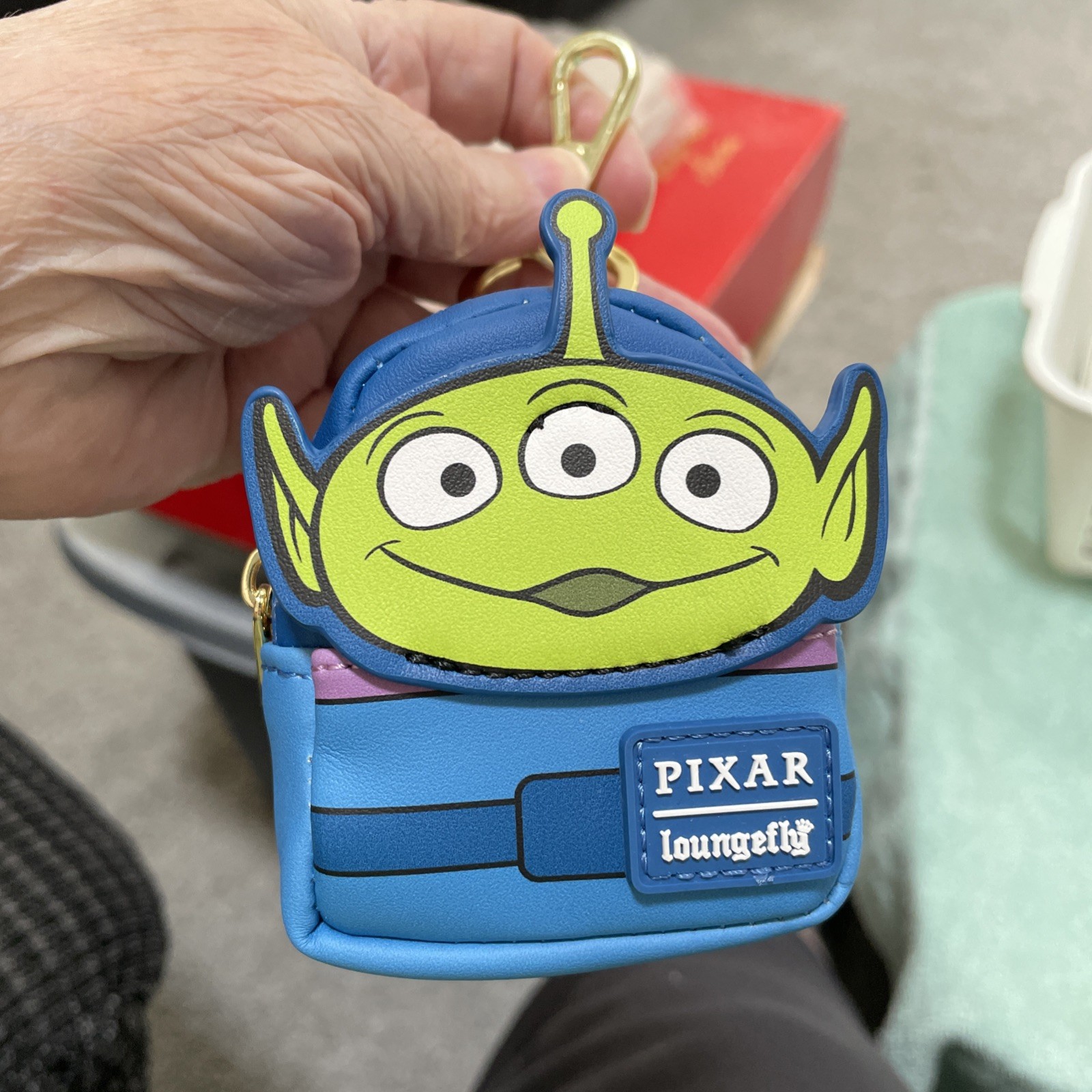Loungefly Blue Toy Story Mini Backpack Keychain Alien New No Tags