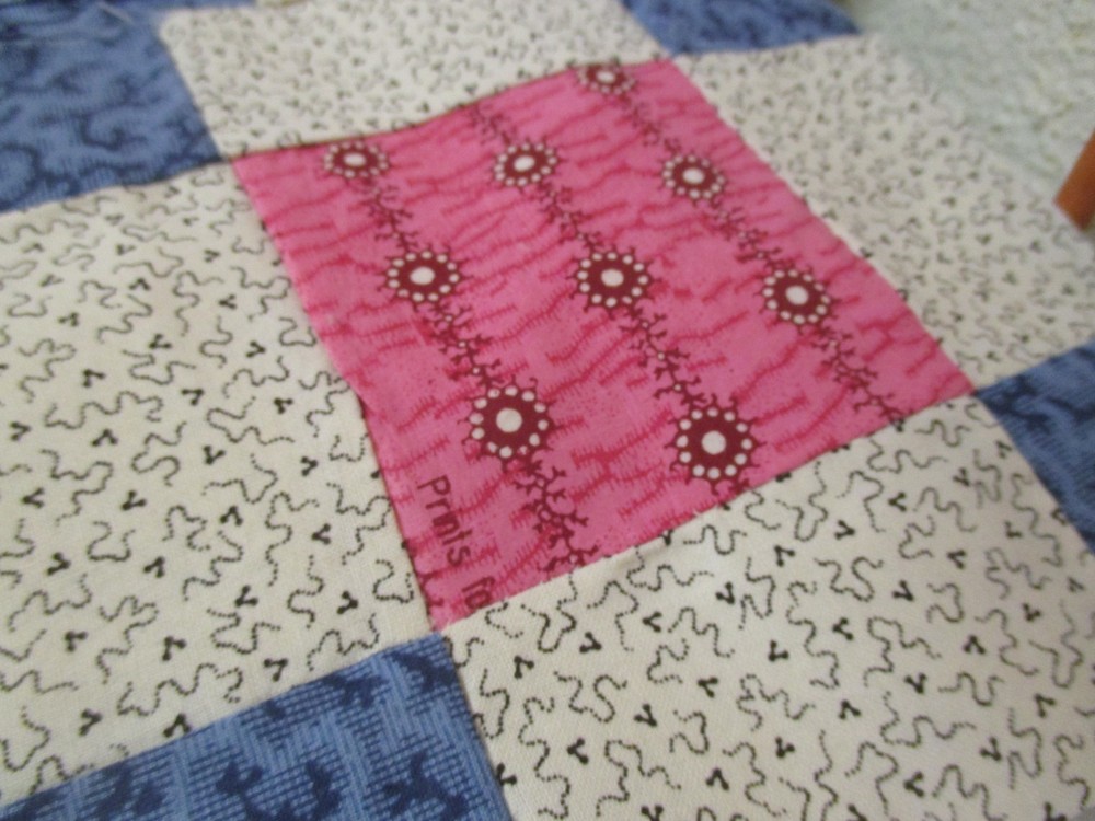 Vintage 1990's 6 Quilt Blocks 9 patch variation