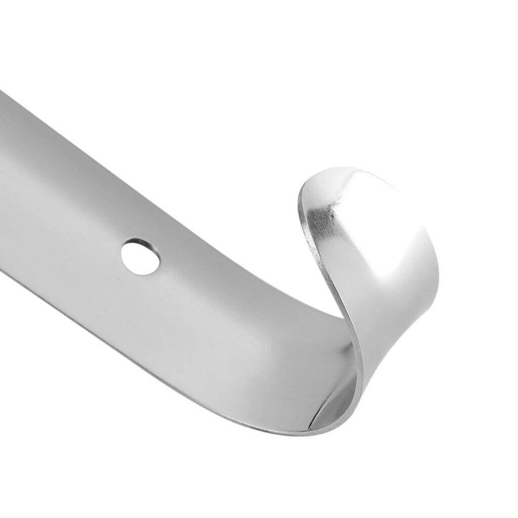 6 inch Hot Long Handled Metal Shoe Horn Lifter Stainless Steel with Hanging Hole