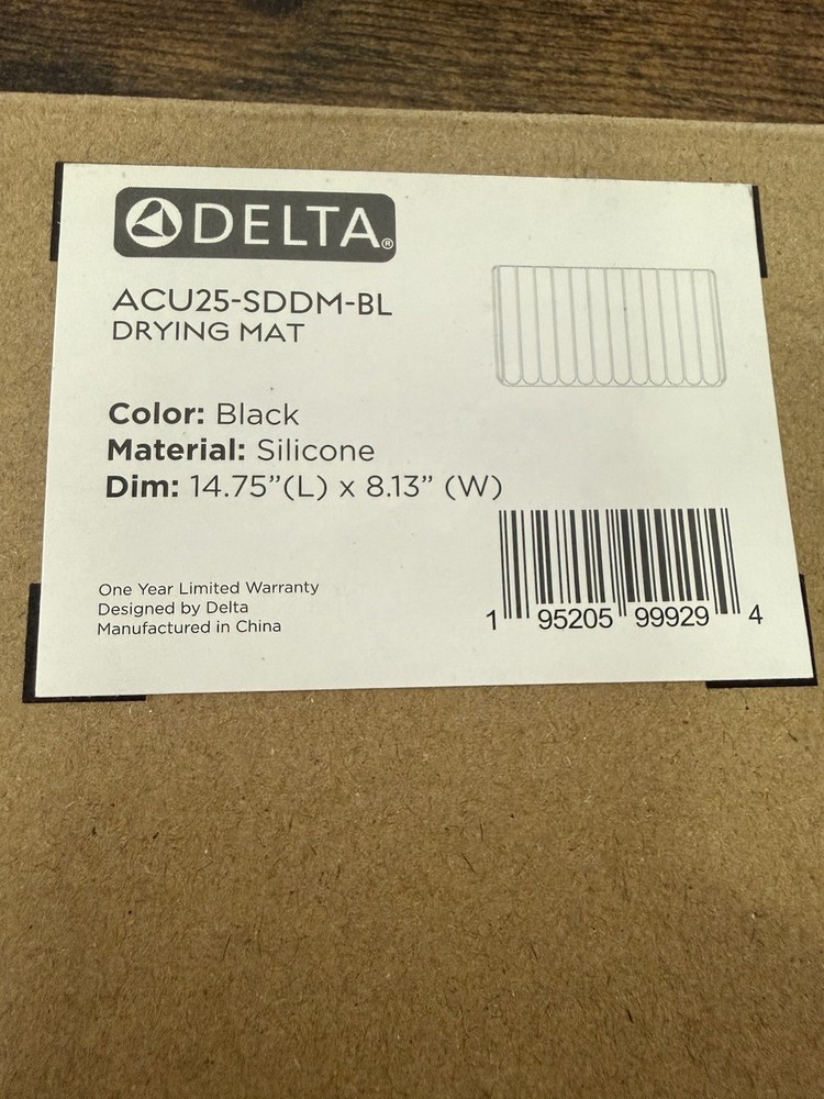 Delta Kitchen Sink Drying Mat Rolling Mat Caddy ACU25-SDDM-BL