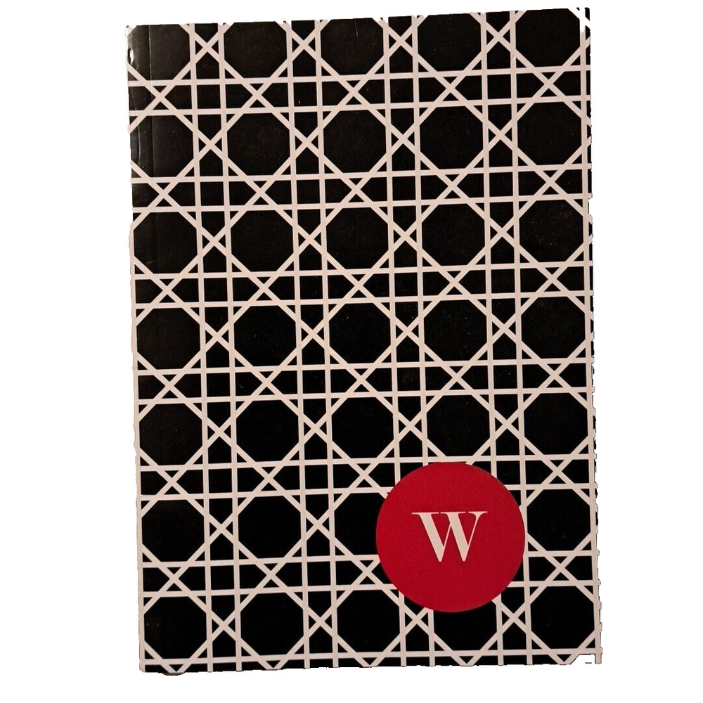 Lined Journal Small Notebook💥Monogrammed W Pink Black Pattern 80 Sheet Journal