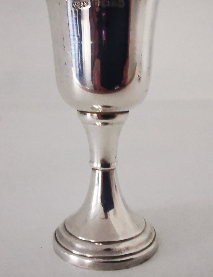 Solid Silver Travelling Communion Chalice - Sheffield 1882.