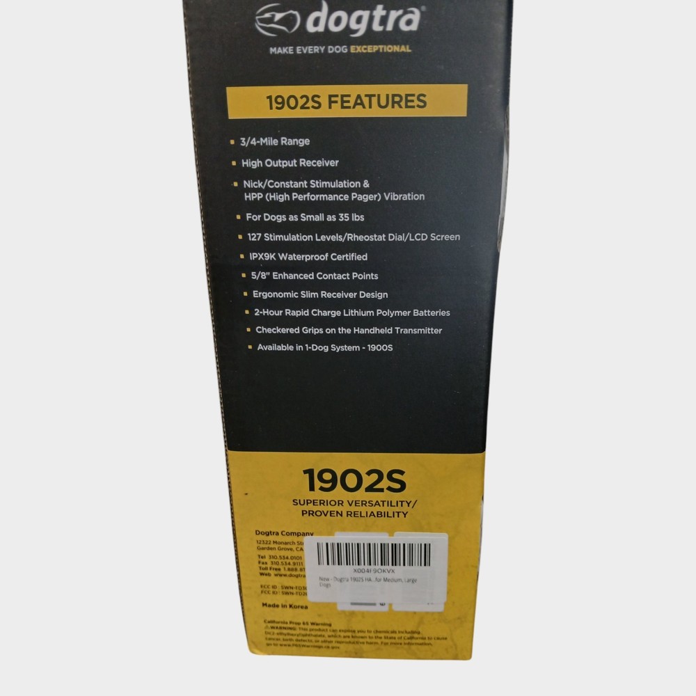 Dogtra 1902S 3/4 Mile Range 2 Dog Training Collar System