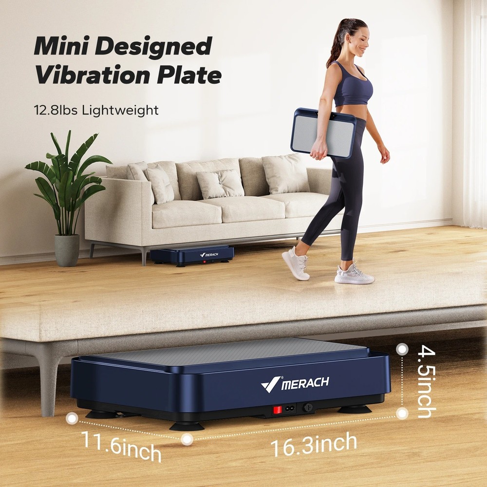 MERACH Vibration Plate Exercise Machine Vibration Plate for Lymphatic Drainage