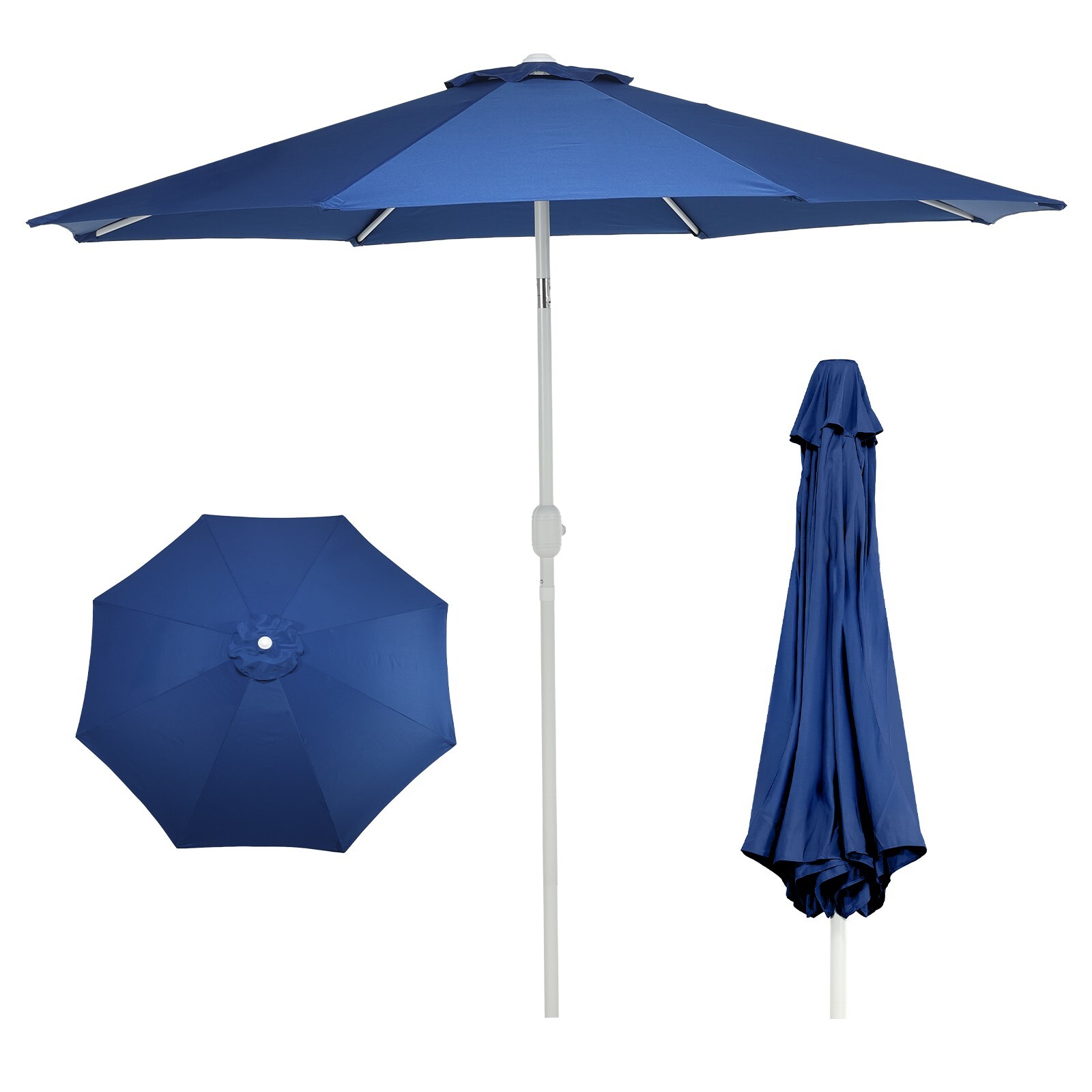 Aoodor 9FT Outdoor Patio Market Umbrella Aluminum Frame,UV Protection Waterproof