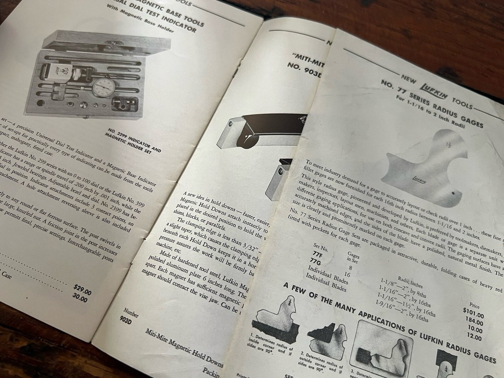 Vintage 1950’s Lufkin Precision Tools Catalog