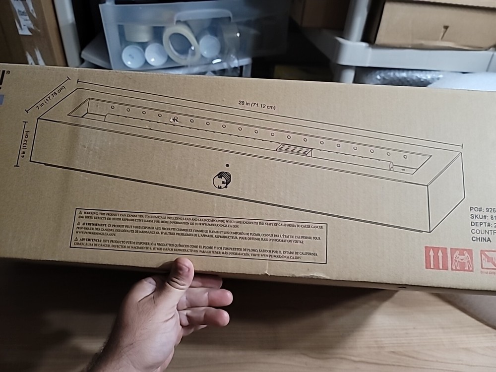 Broyhill 28in Tabletop Gas Firepit. New