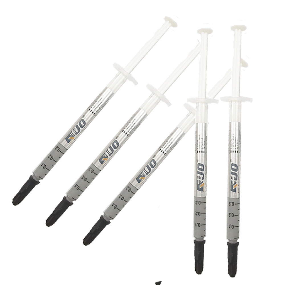 5pcs Polysynthetic Silver Thermal Grease CPU Heatsink Compound Paste Syringe