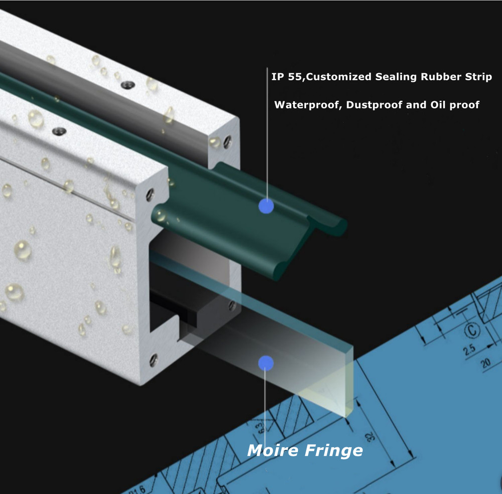 2Axis Metal DRO Digital Readout Display Linear Optical Scale Kit Customized Size