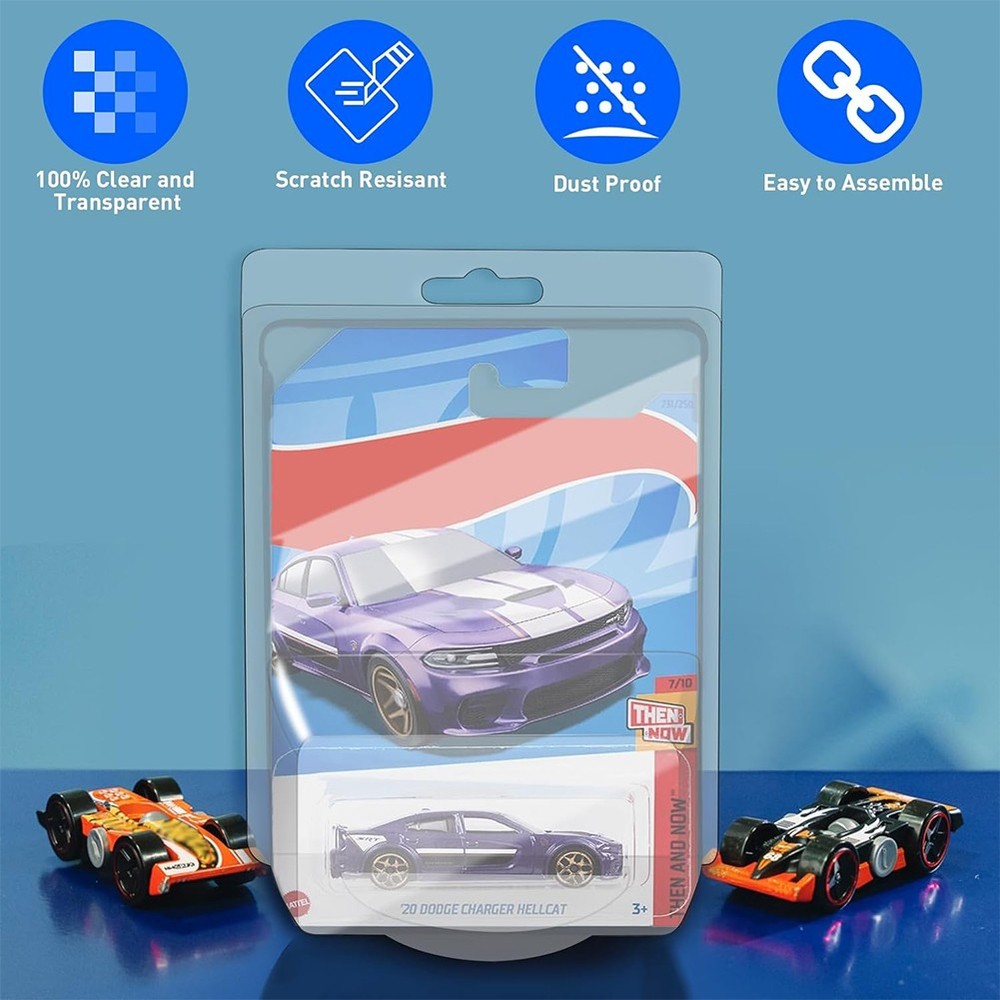 Clear Plastic Protector 200 Pack for HW mainline series