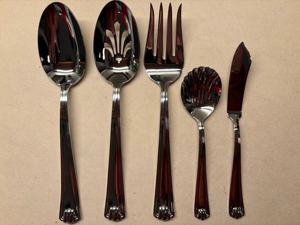 Gorham stainless AMBROSE - 5 pc hostess set NEW