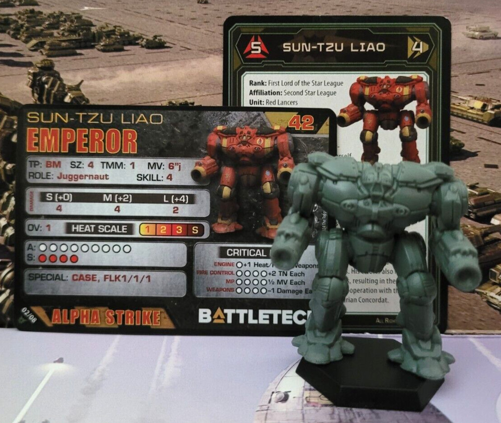 Battletech Emperor Mech Second Star League Assault Lance Miniature