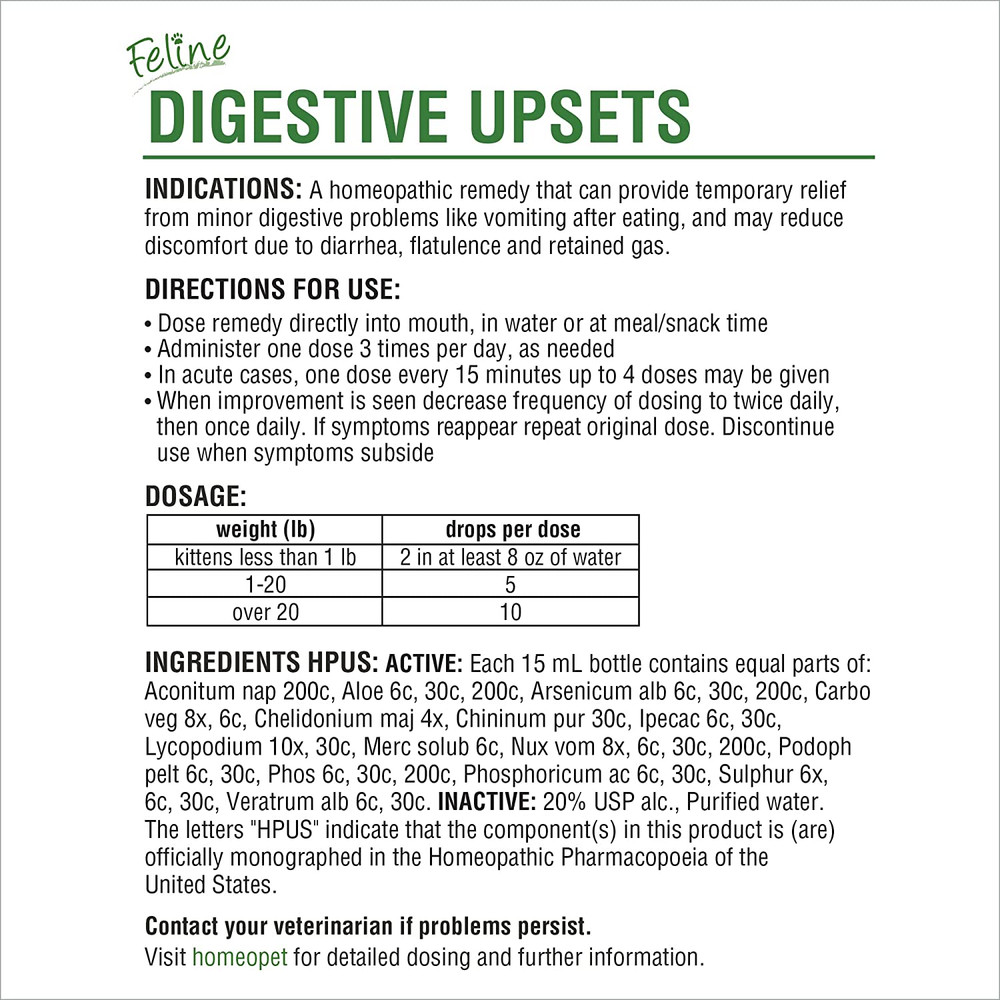 Feline Digestive Upsets, Natural Cat Digestive Support, Digestive Supplement for