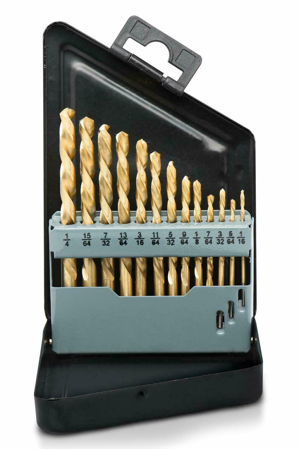 13 PC LEFT HANDED DRILL BIT SET BACKWARDS STEEL REVERSE BOLT REMOVER