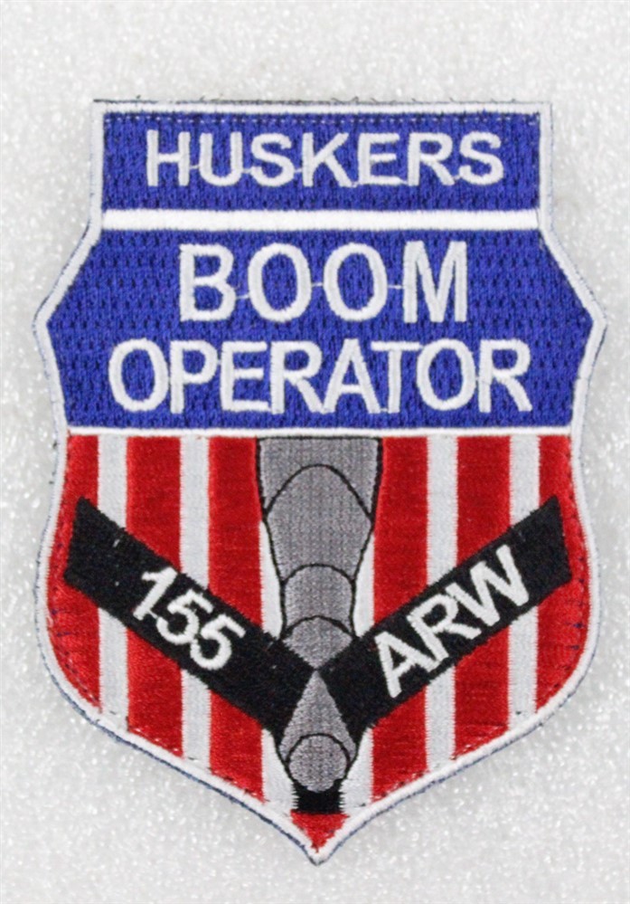 USAF Air Force Patch: 155th Air Refueling Wing "Huskers Boom Operator"