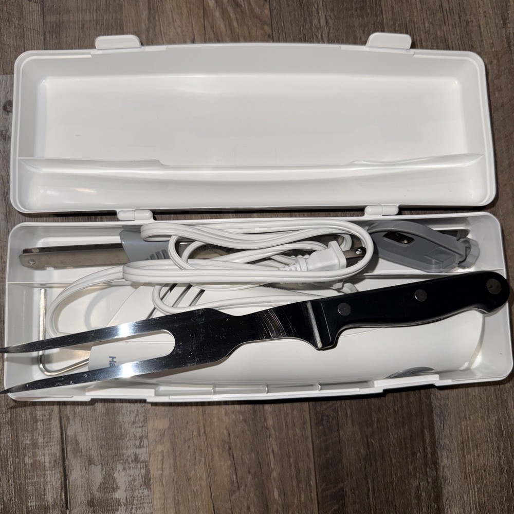 Hamilton Beach Electric Knife (White) with Storage Case 74375N