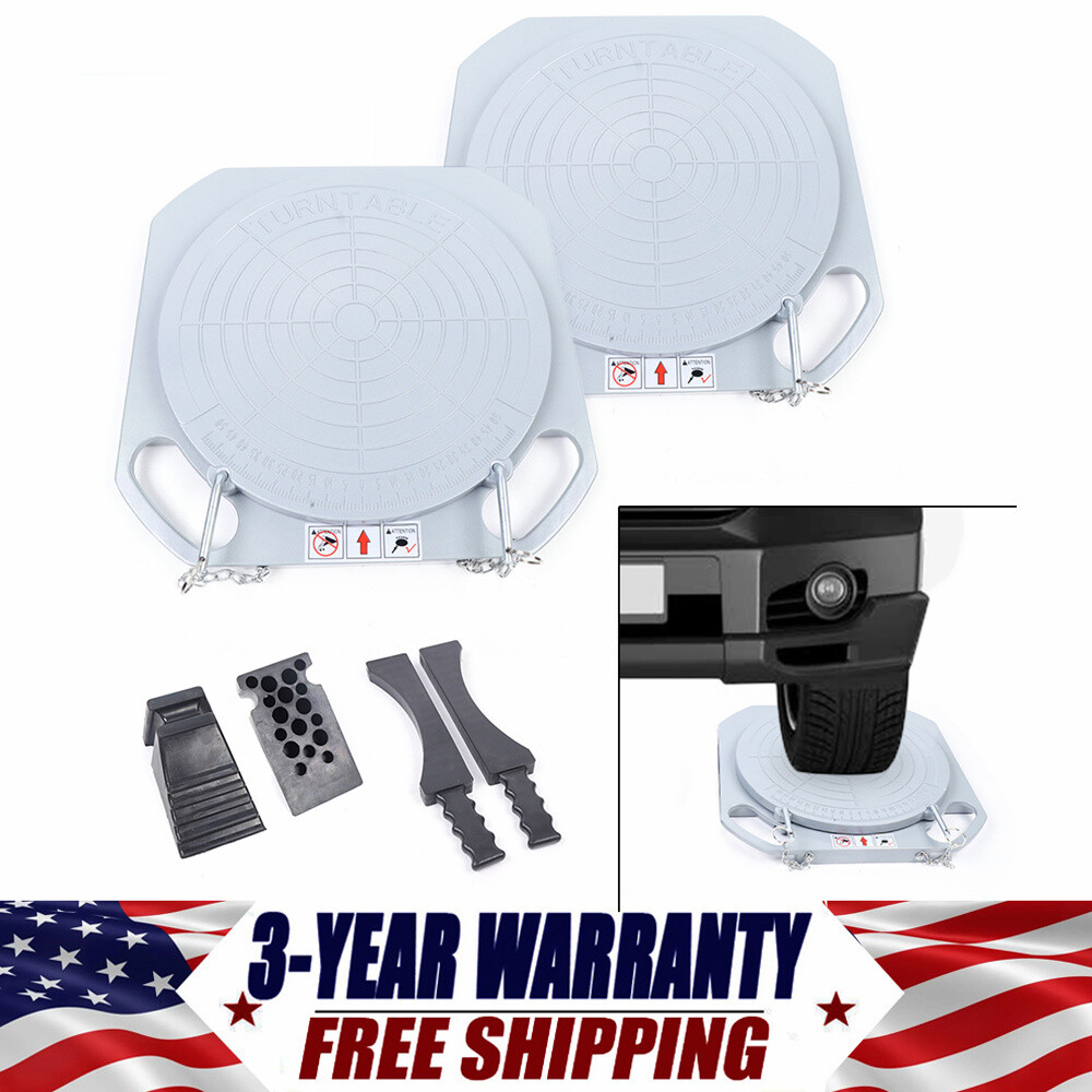 2pcs 3Ton Front End Wheel Alignment Turntable Plate 360�� Rotating Plate Table