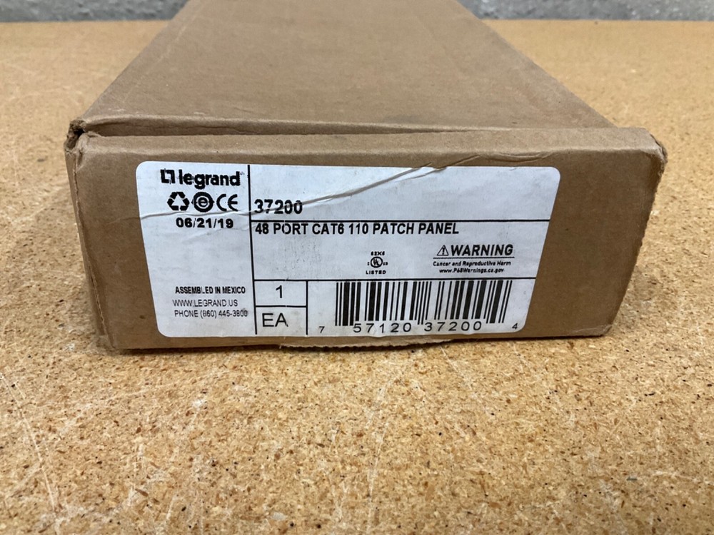 Legrand 48 Port Cat6 110 Type Patch Panel 37200