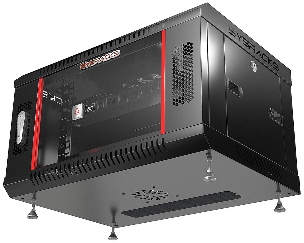 6U Sysracks Wall Mount IT Data Network Server Rack Cabinet Enclosure 18" Depth