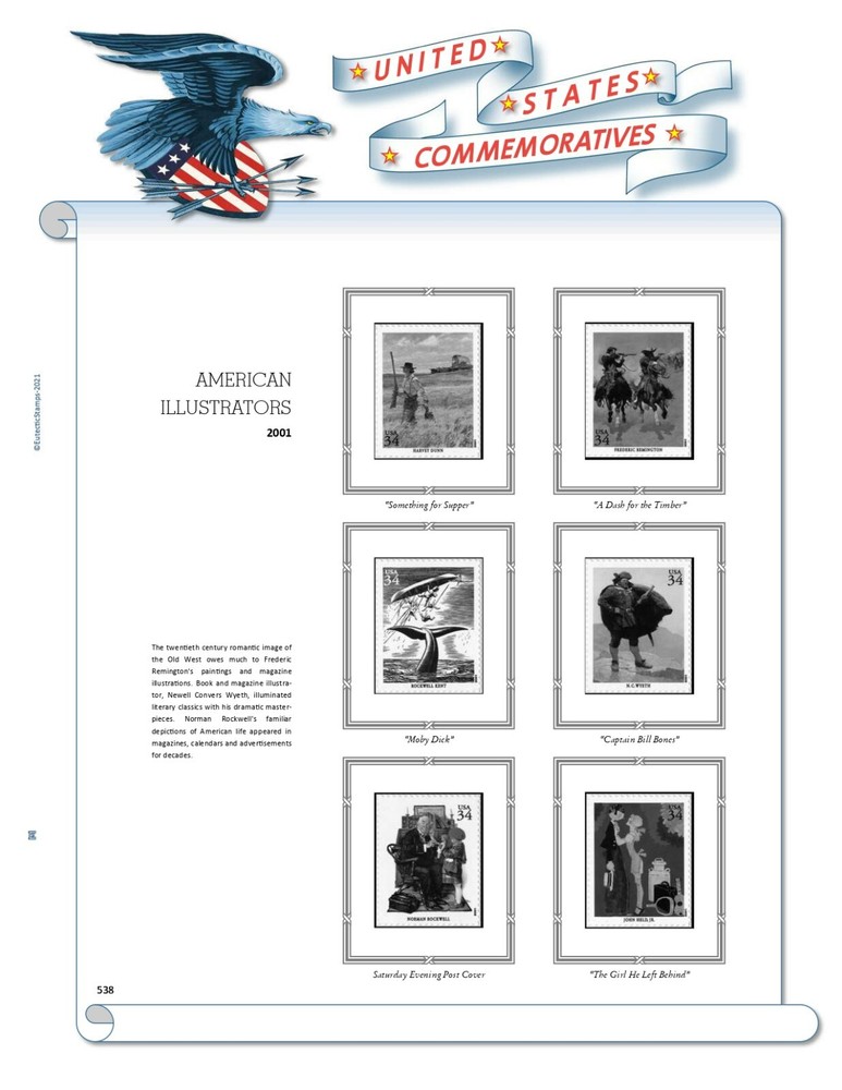 2001 U.S. Commemorative Singles COMPLETE Supplement (White Ace Alternative)