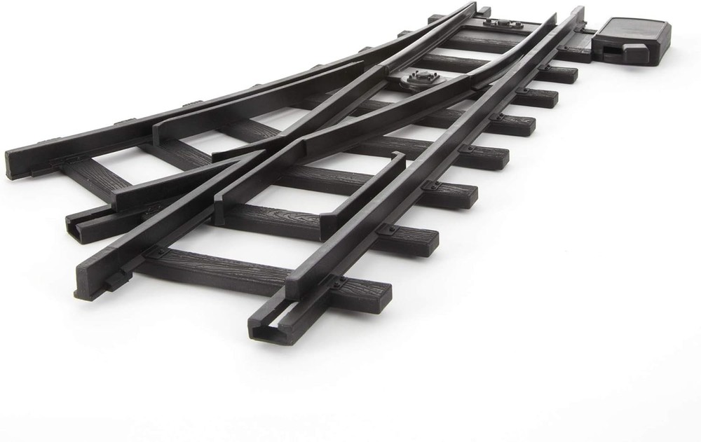 Ready-to-Play Inner Loop 10 Piece Model Train Track Pack – Black 2-Rail Plast...