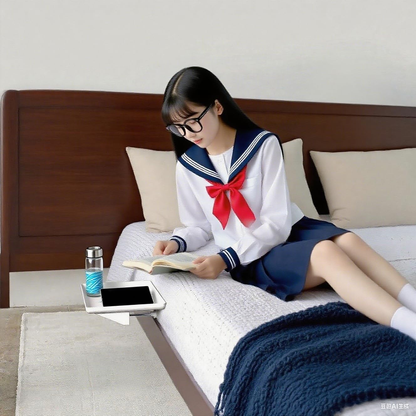 Bedside Shelf Nightstand Table Tray for Bunk Bed College Dorm Room Bedroom La...