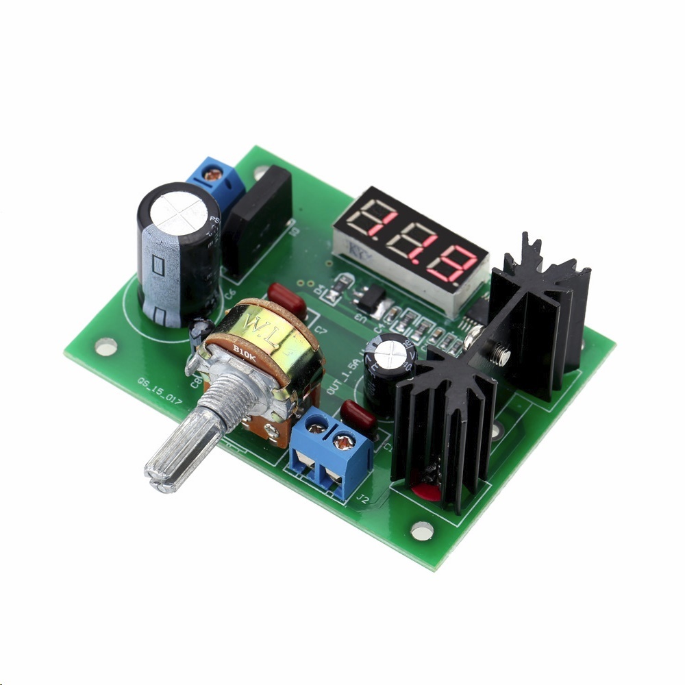 LM317 Adjustable Voltage Regulator Step down Power Supply Module + LED Voltmeter