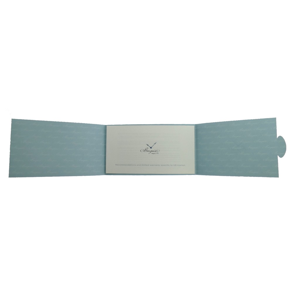 BREGUET RECOMMENDATIONS, CORPORATE RECORDS ENTRY FORM + SLEEVE - OPEN