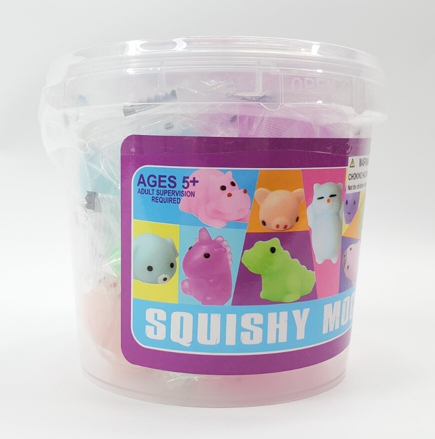 Squishy Mochi Animals 18 Pieces with Storage Container