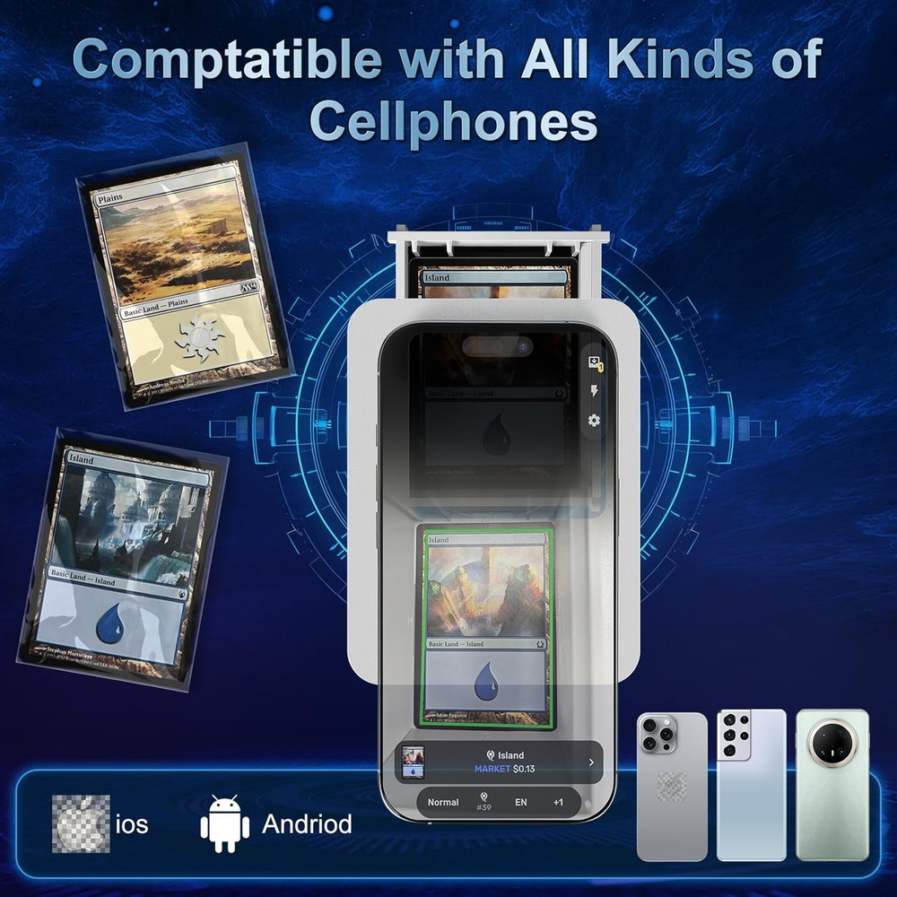 TCG Card Scanner Stand for Quick Scans – Compatible with Unsleeved & Sleev