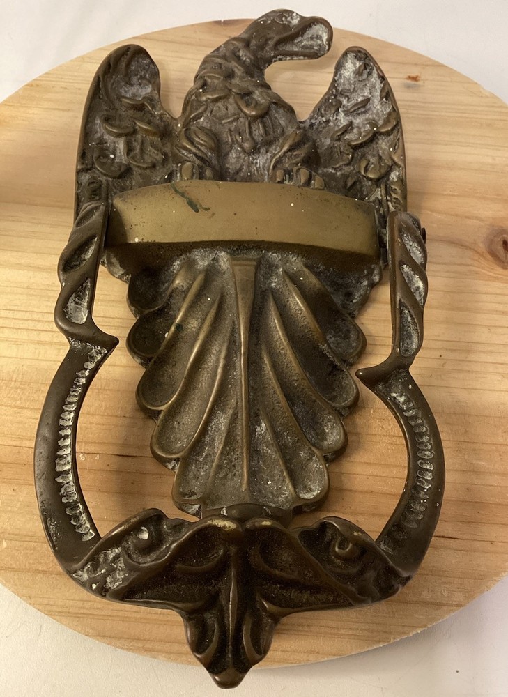Vintage Heavy Brass/Bronze Eagle Door Knocker Architectural Hardware